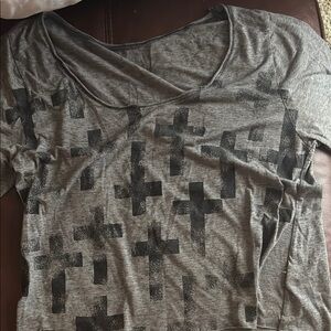 Gray Graphic Relaxed Short Sleeve Tee